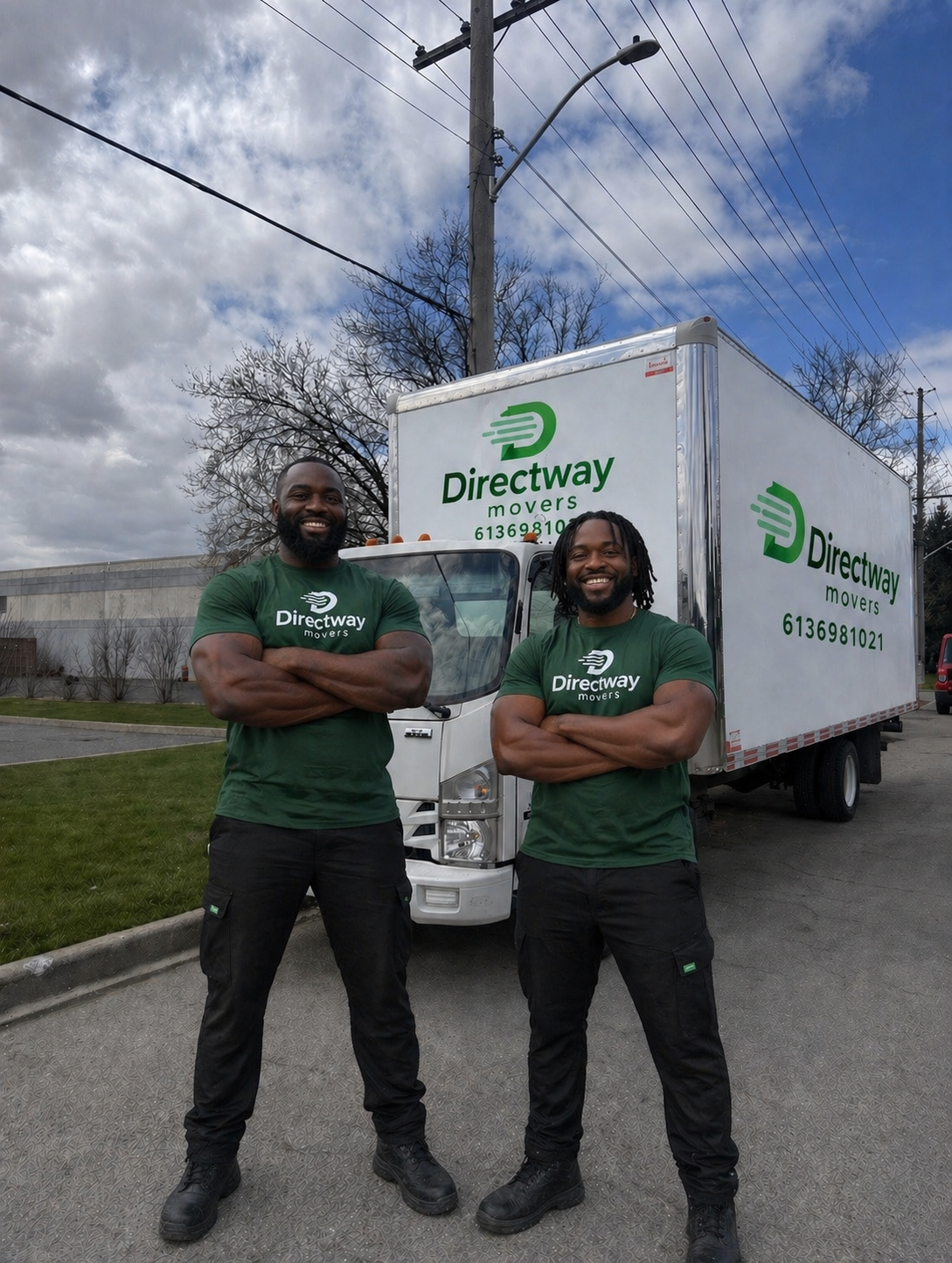 Directway Movers crew in front of truck